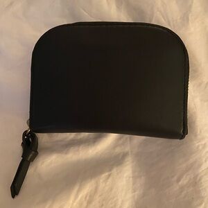 Madewell zip wallet black leather